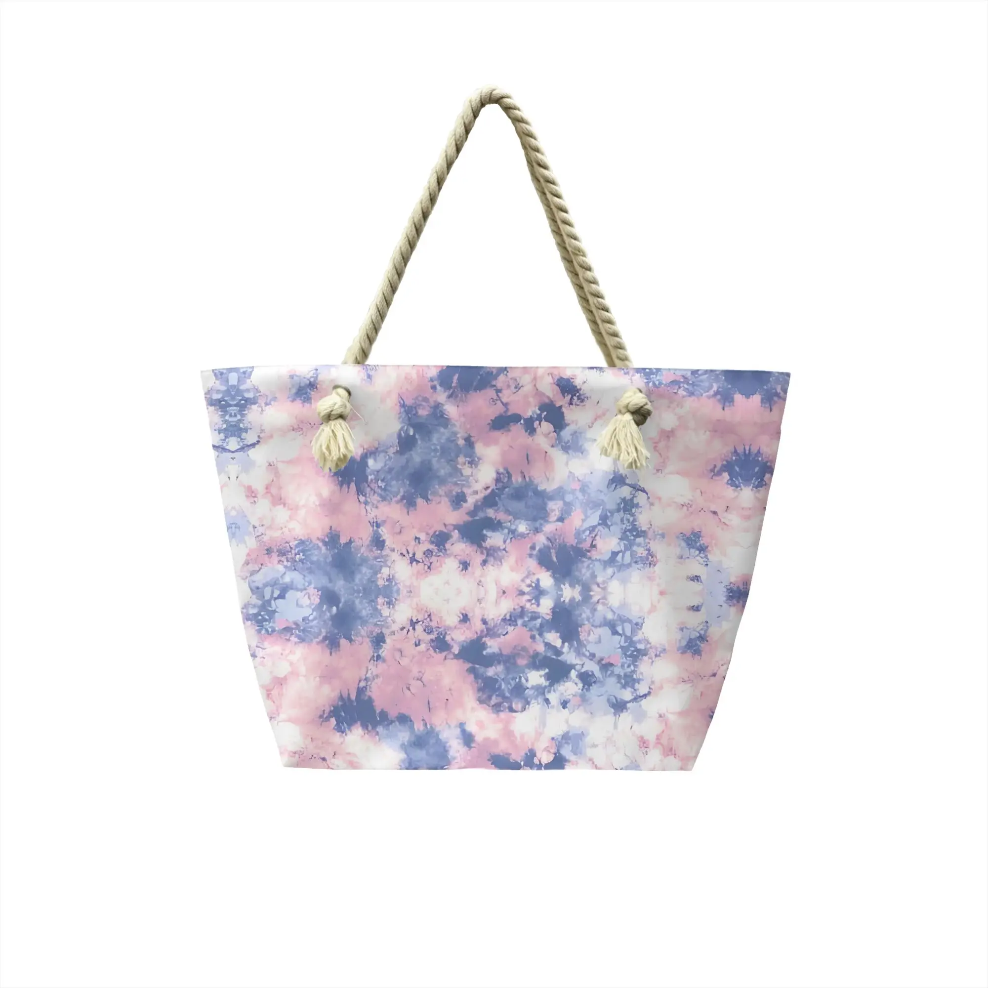 Colorful Tie Dye Grocery Tote Shopping Bags Women Kawaii  Canvas Shoulder Shopper Bags Big Capacity Handbag