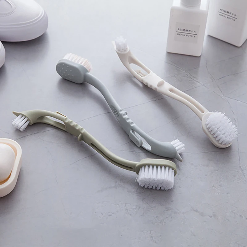 Double-end Shoes Brush Cleaner Sneaker White Shoes Cleaner Brush Multifunction Household Cleaning Brush Laundry Tool
