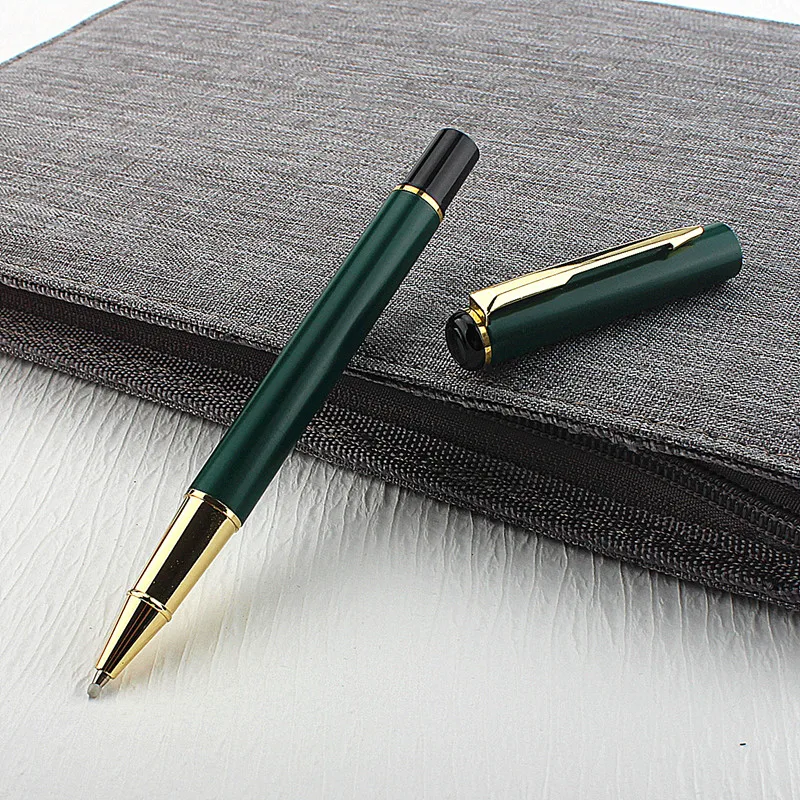 High Quality Metal Green Roller Ball Pen Stationery Office School Supplies Writing BALLPOINT PEN