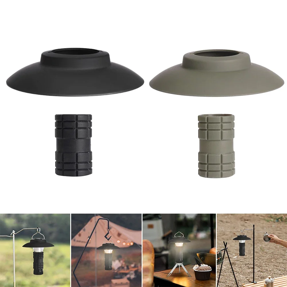 2pcs Camping Torch Coated Shell Anitislip Flashlight Lamp Shade Silicone Camping Lantern Sleeve Outdoor Equipment for Goal Zero