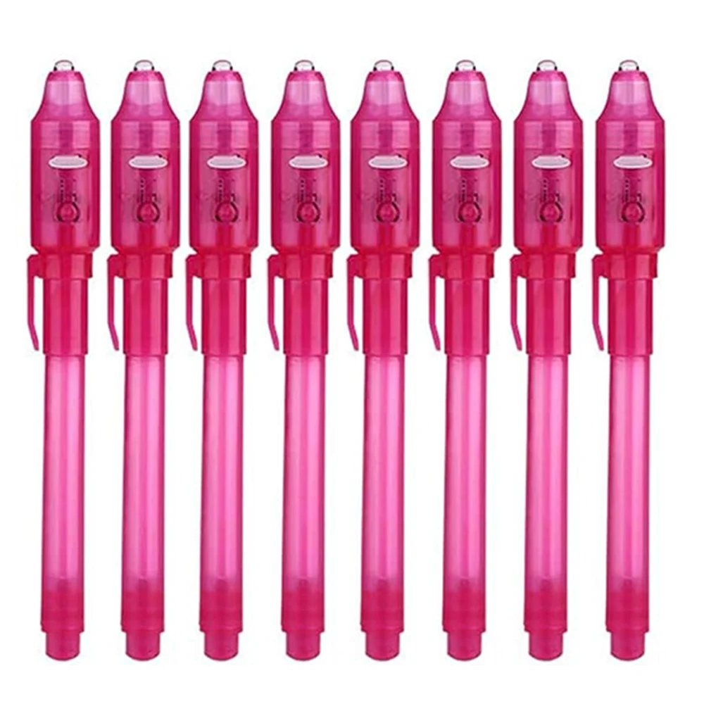 4-12 Stuks Onzichtbare Inkt Pen Spy Pen Met Uv Licht Magic Marker Voor Geheime Bericht Schatkist prijzen Kids Party Gunsten Speelgoed Gift