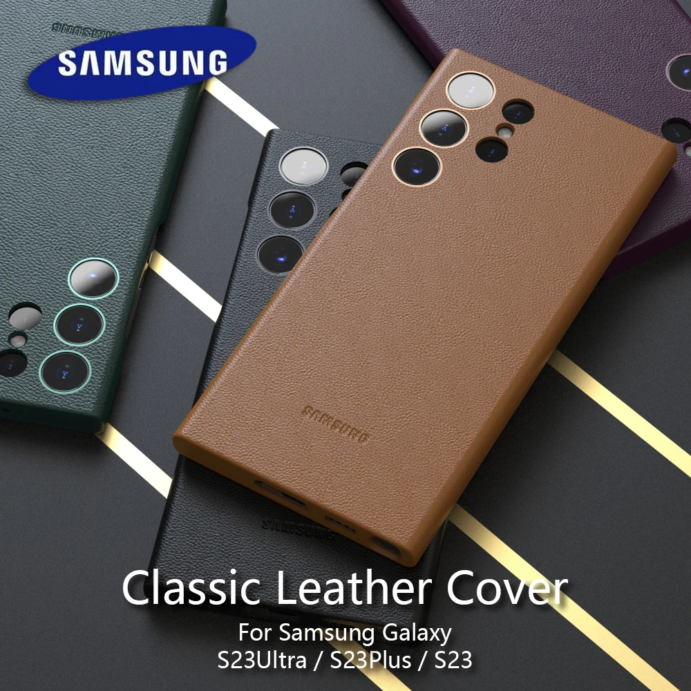 Leather phone case for samsung Galaxy S23 Ultra S23 Sense of luxury S23Ultra S23 FE S23 Plus S23Plus solid color Full Cover