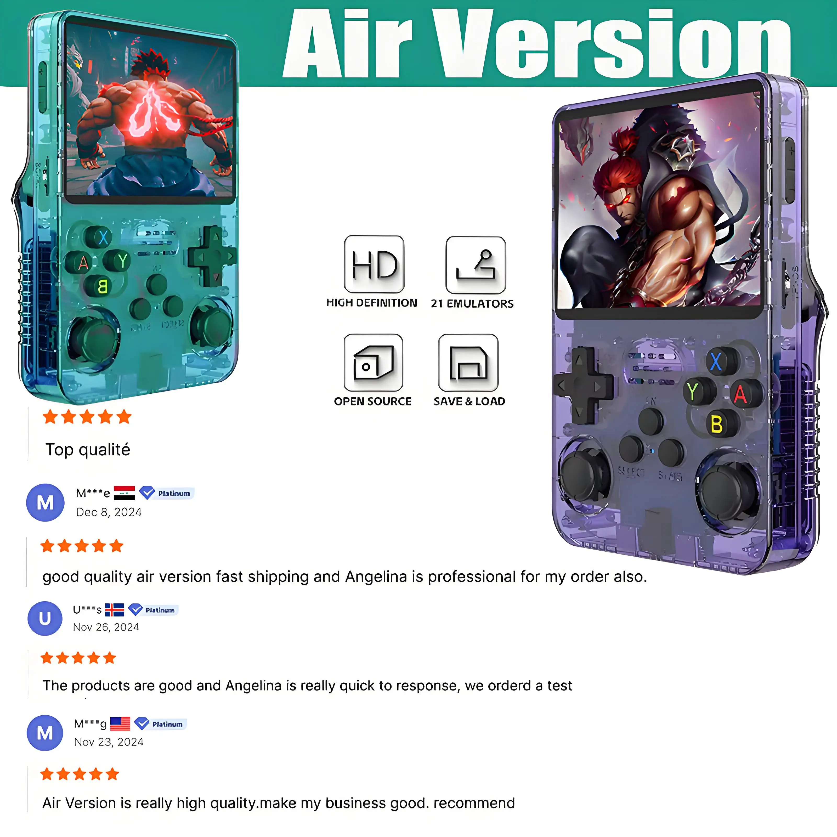 Nuova versione Air 128 GB R36S PS K36 X6 Mini console di gioco portatile video retrò portatile