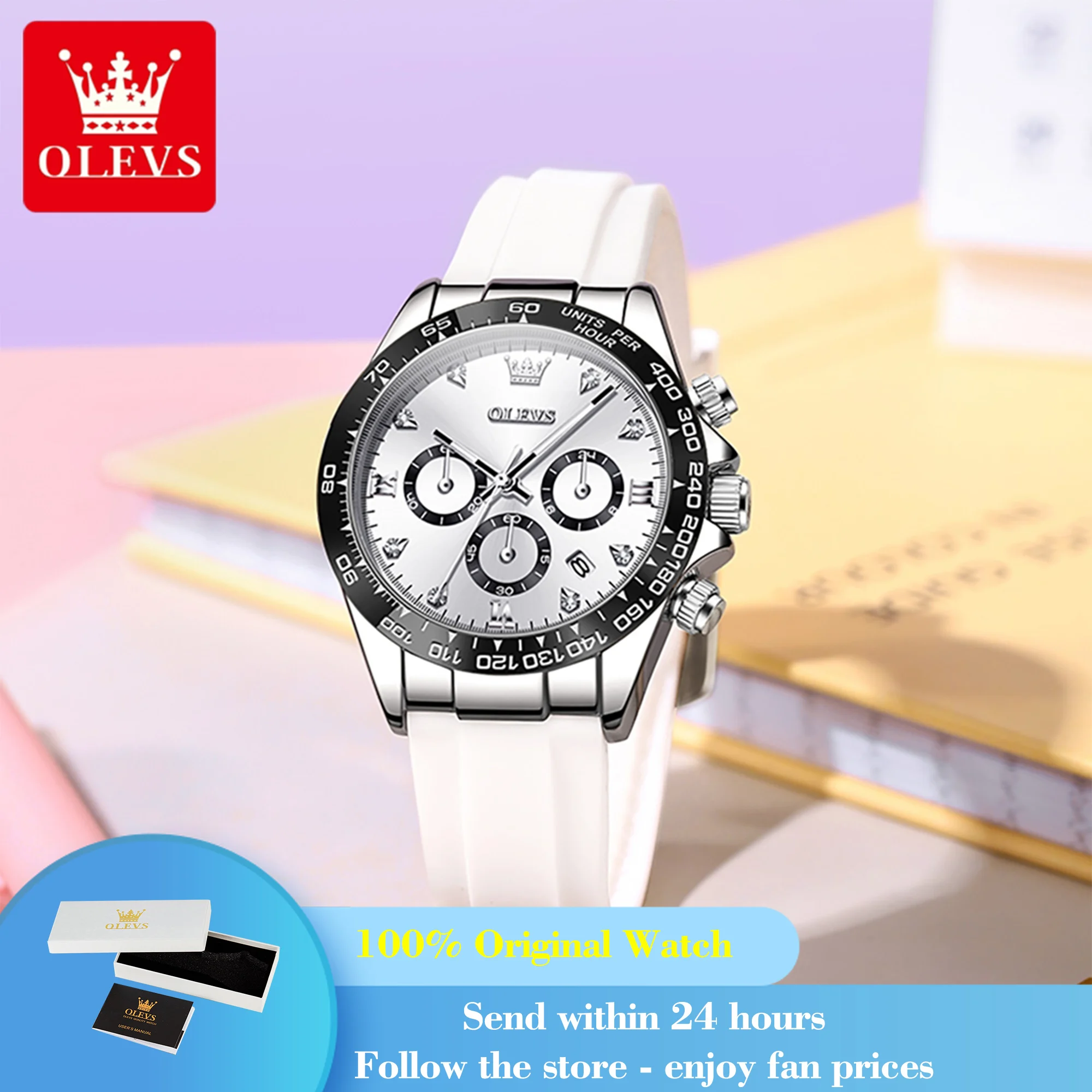 

OLEVS 5618 Women's Watch Fashion Original Date Quartz Watch For Women Chronograph Waterproof Luminous Luxury Ladies Wristwatch