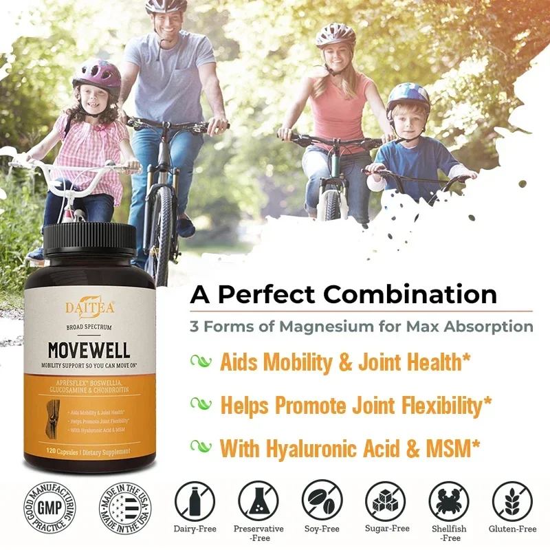 Glucosamine Chondroitin Combined with Hyaluronic Acid & MSM To Support Joint Health & Flexibility, Sleep Quality, Antioxidants