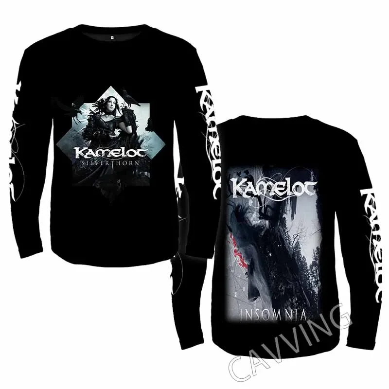 New Fashion Printed Kamelot Band  Rock  Crewneck Sweatshirt Gothic Top Harajuku Cotton Unisex Clothing Men Clothing AU2