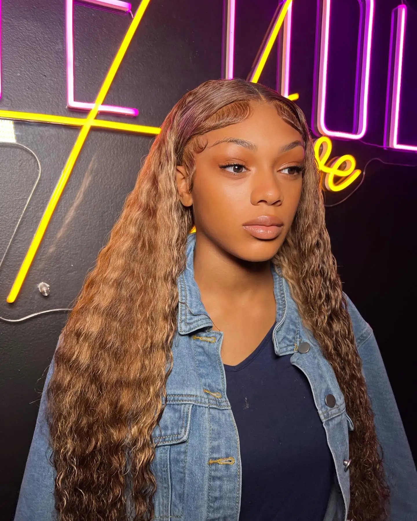 Highlight Deep Wave 13x6 HD Lace Frontal Wig Human Hair 40 42 Inch Honey Blond Curly 13x4 Lace Front Wigs For Women Pre Plucked