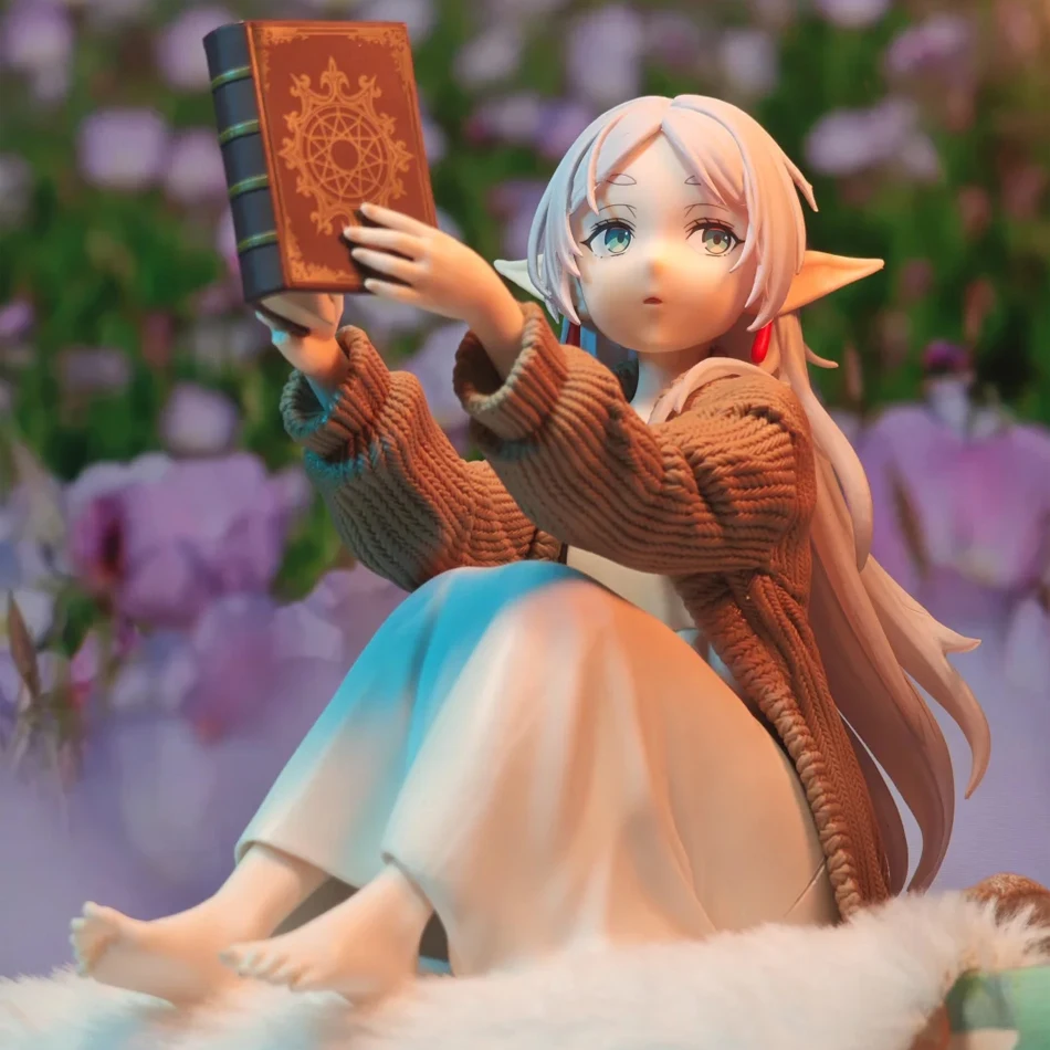 12cm frieren além do fim da jornada frieren anime figura desktop bonito noite-terno frieren figura de ação estatueta modelo boneca brinquedos