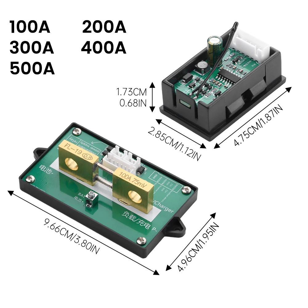 Voltímetro Digital de energía, amperímetro de medición bidireccional, probador de batería 9 en 1, multifunción, DC7 ~ 200V