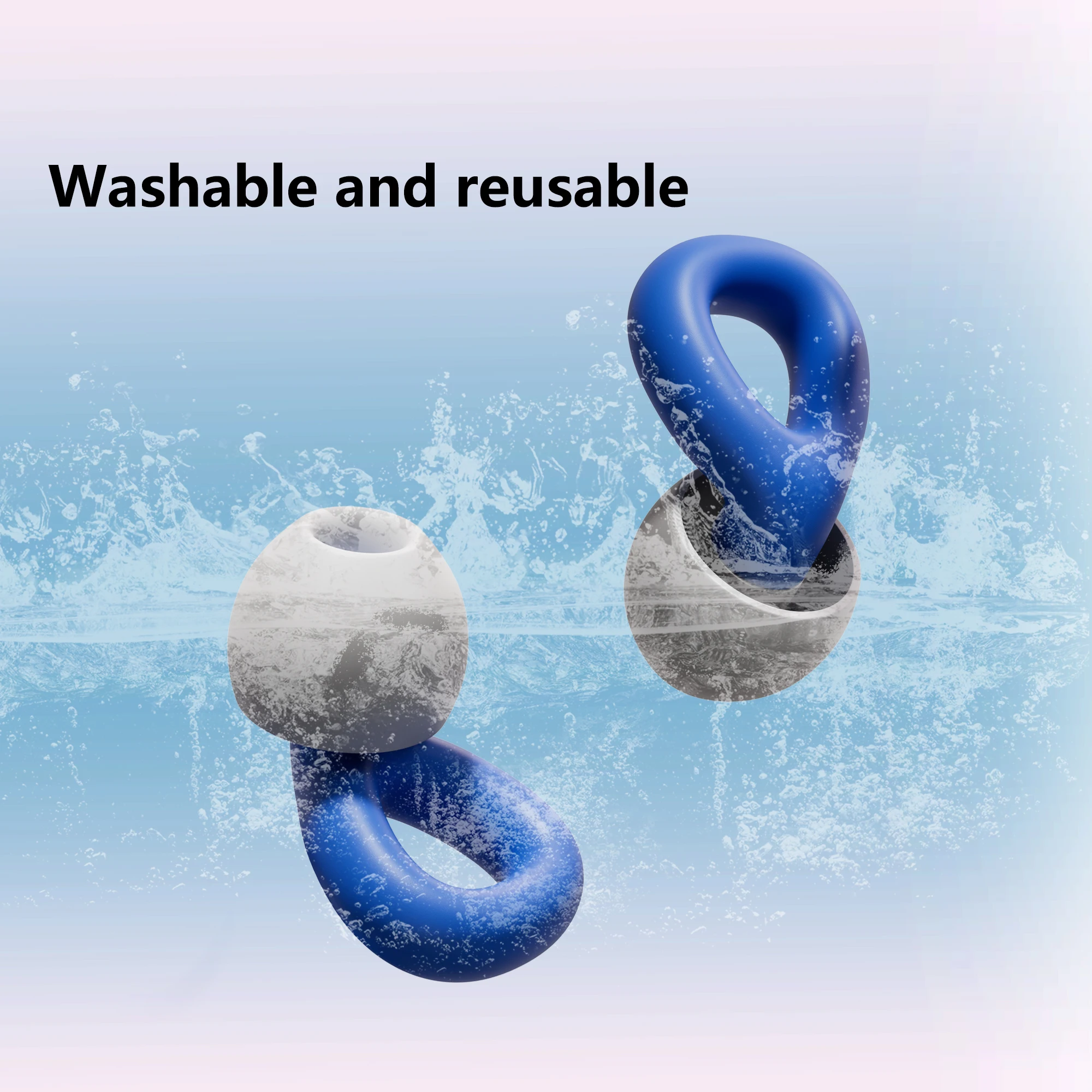 Reusable Silicone Lanyard Earplugs with Noise Cancelling for Musicians Motorcycles Sleeping Work - Noise Filtering Reduction