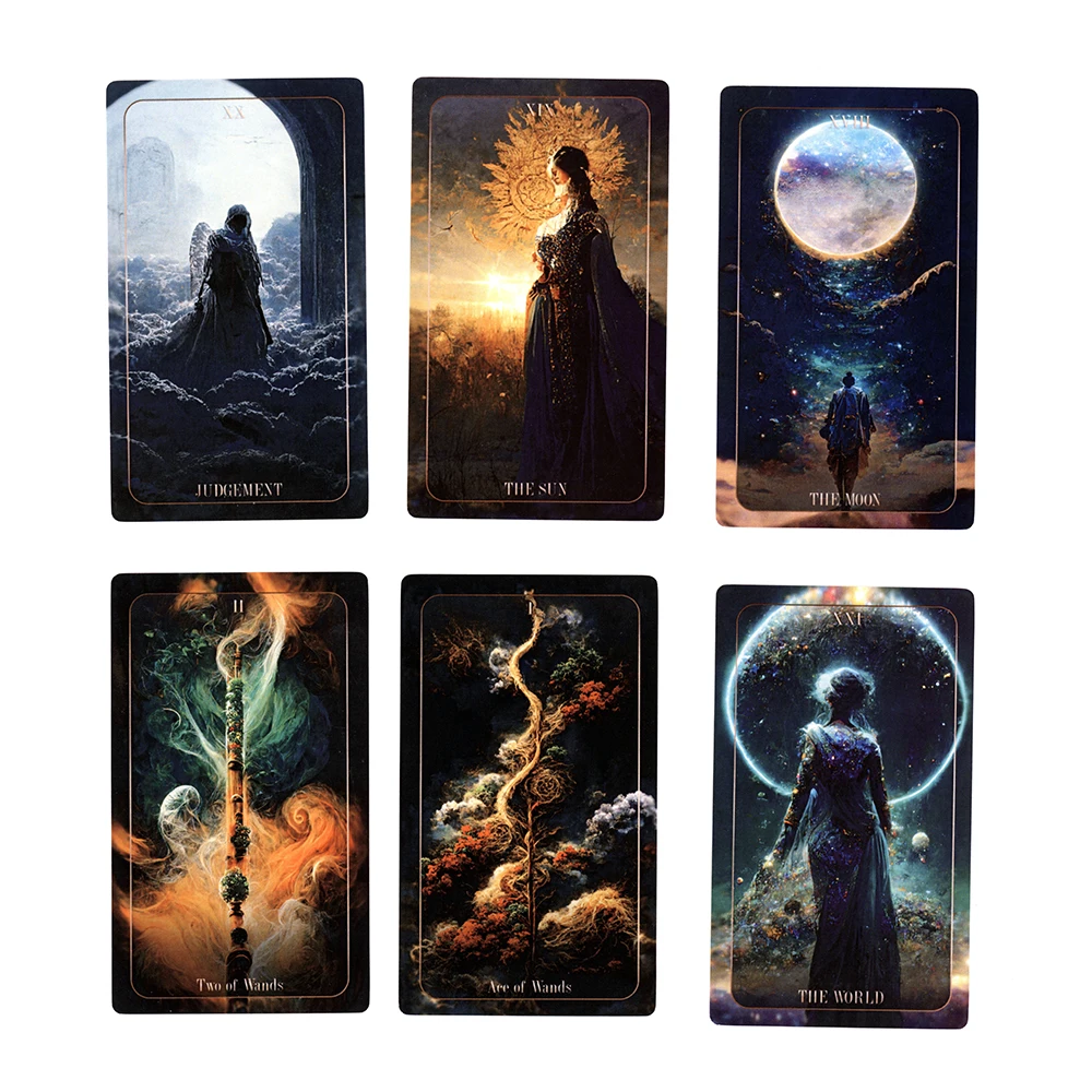 12×7CM Artificial Intelligence Tarot Deck Unique Cards with Guide Book,78 Original Cards for Beginners and Experts