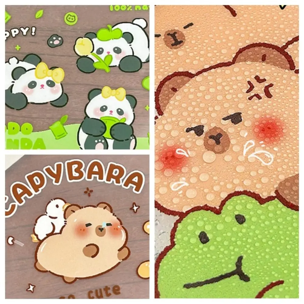 PP Capybara File Bag Transparent and Visible Waterproof Paper Storage Bag Large Opening Light and Portable Zip File Bag