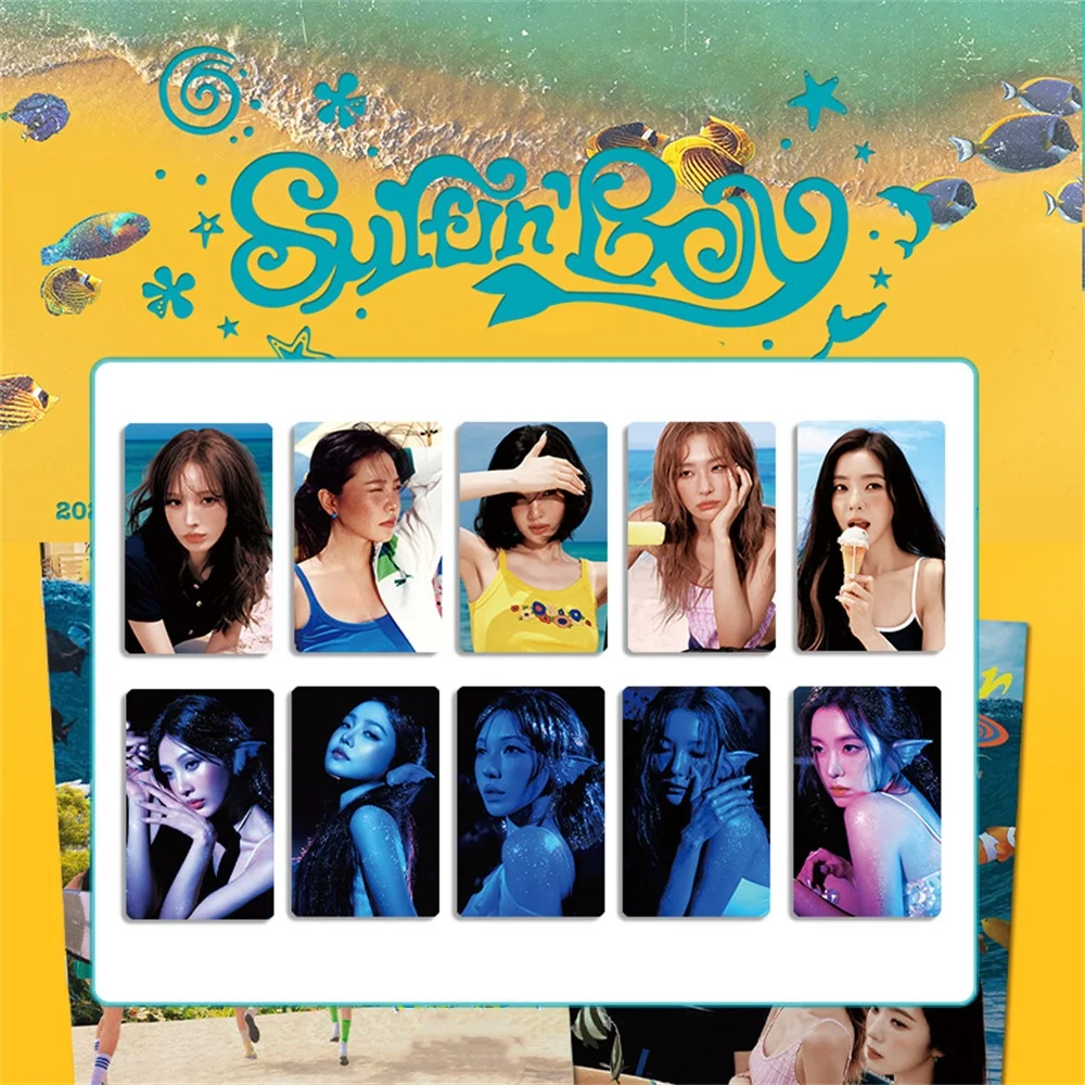 5Pcs/Set Girls Group Surfin' Boy HD Cosplay Photocard INS Style Double Sides Glossy LOMO Cards High Quality Postcard Fans Gift