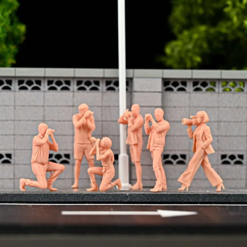 Modern urban photojournalist professional photography theme urban sand table micro-shot 1:64 ratio set miniature white mold