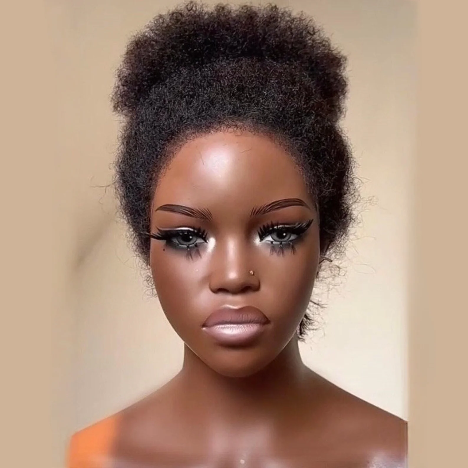 طويل 26 بوصة 180 الكثافة ياكي لينة الطبيعية أسود غريب مستقيم قبل قطعها غلويليس الاصطناعية 13x4 الدانتيل شعر مستعار أمامي شعر الطفل يوميا #5