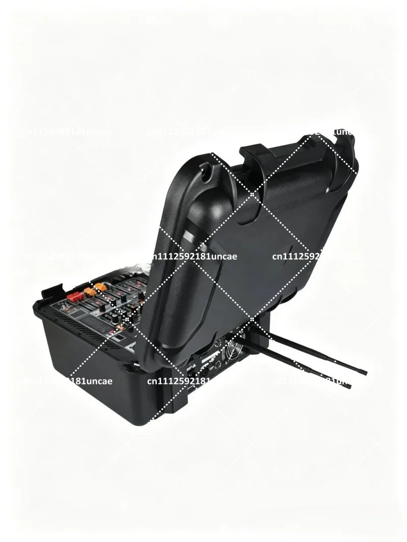 Portable All-in-One PA System 8-Channel Mixer Bluetooth USB Built-in Amplifier for Karaoke KTV Event Host Singer