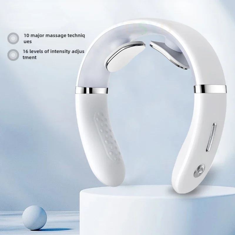 Cervical Massager Protable Mini Neck Shoulder Massager Deep Massage with Adjustable Neck Massager for Neck Relaxation Onigiri