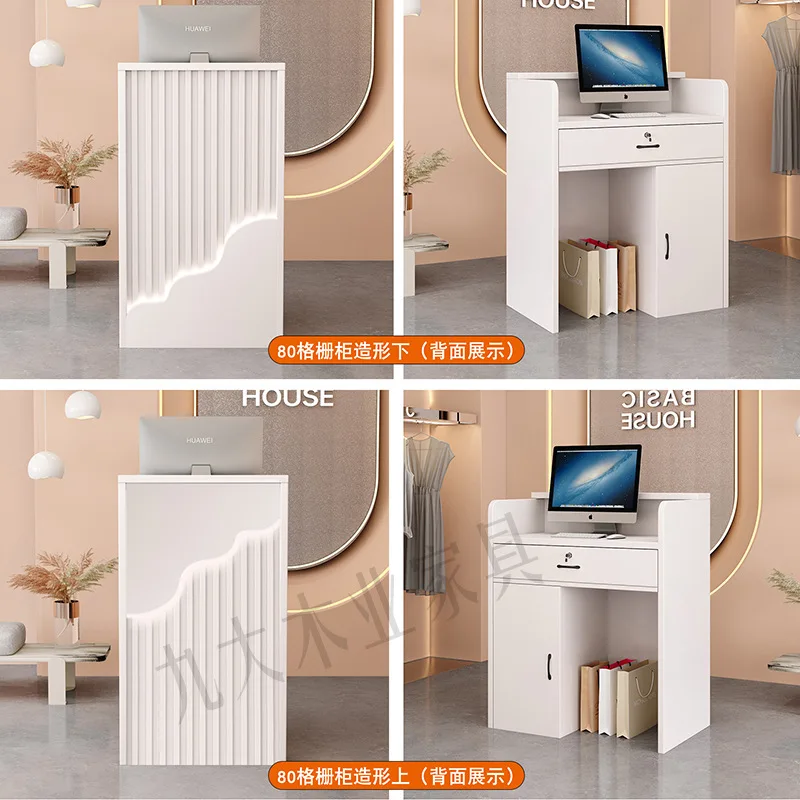 Small checkout page counter simple modern restaurant small front desk store simple checkout counter bar table