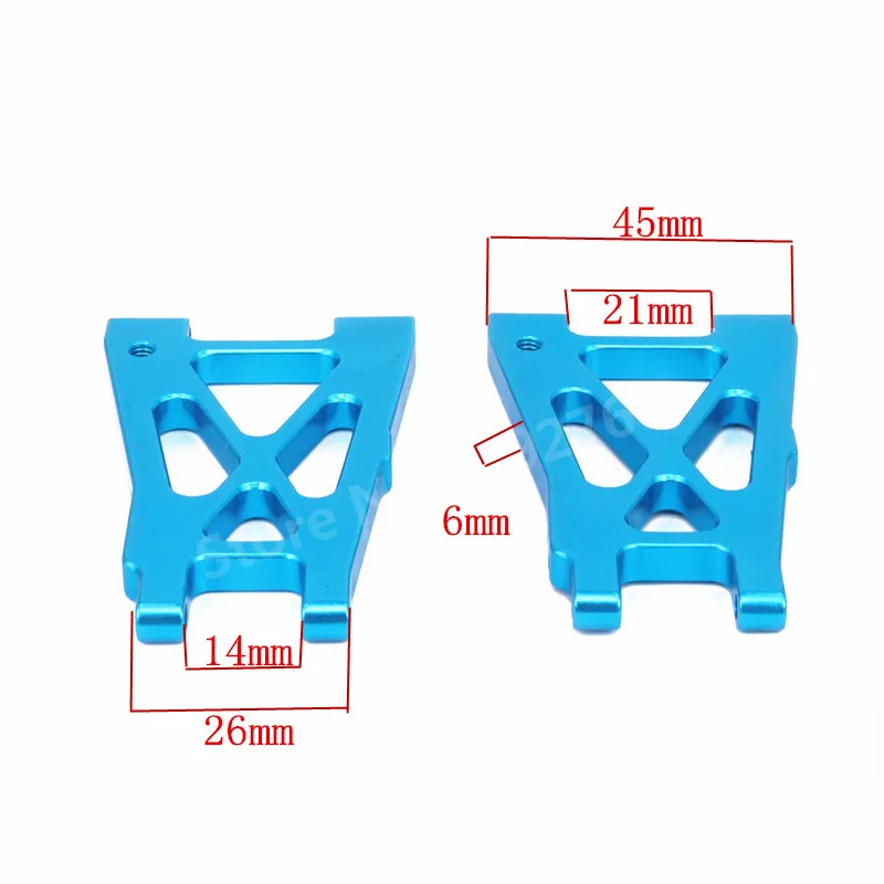 Brazo de suspensión inferior trasero mejorado de aleación de aluminio para coche teledirigido, 2 piezas, para coche modelo RC, escala 1/10, Kyosho Optima 4WD CNC Hobby Buggy