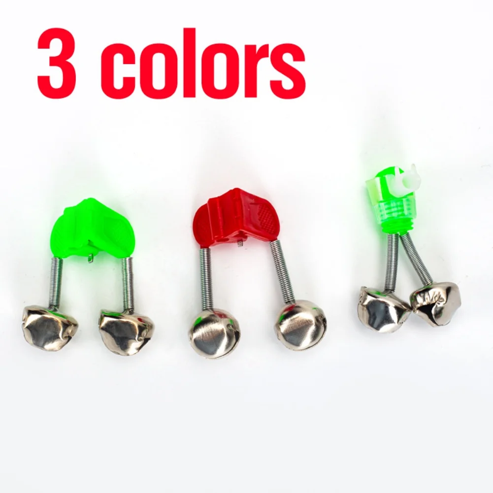 10 قطعة/20 قطعة أجهزة إنذار دغة الصيد الصيد رود جرس قضيب المشبك تلميح كليب أجراس حلقة الأخضر ABS الصيد اكسسوارات أدوات في الهواء الطلق جديد