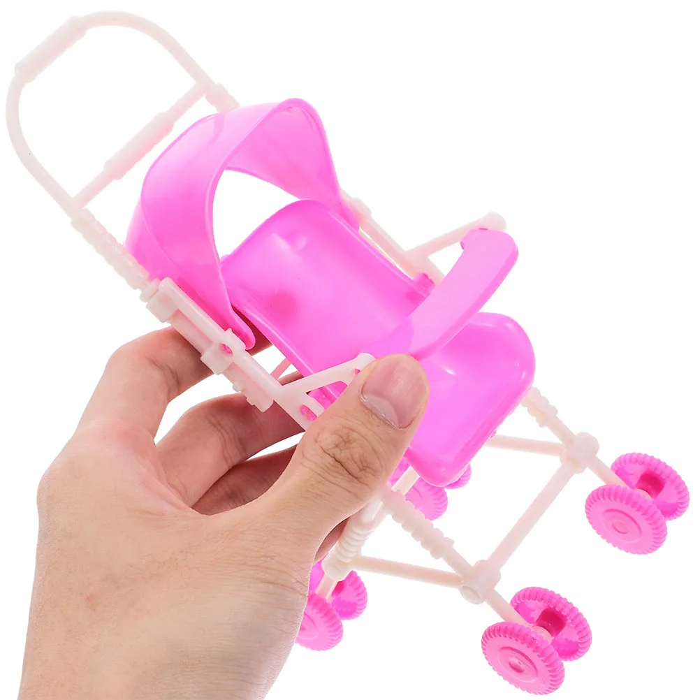 Ensemble de poussette pour bébé, 4 pièces, poupées pliables en plastique, artisanat réaliste, jeu pour tout-petits