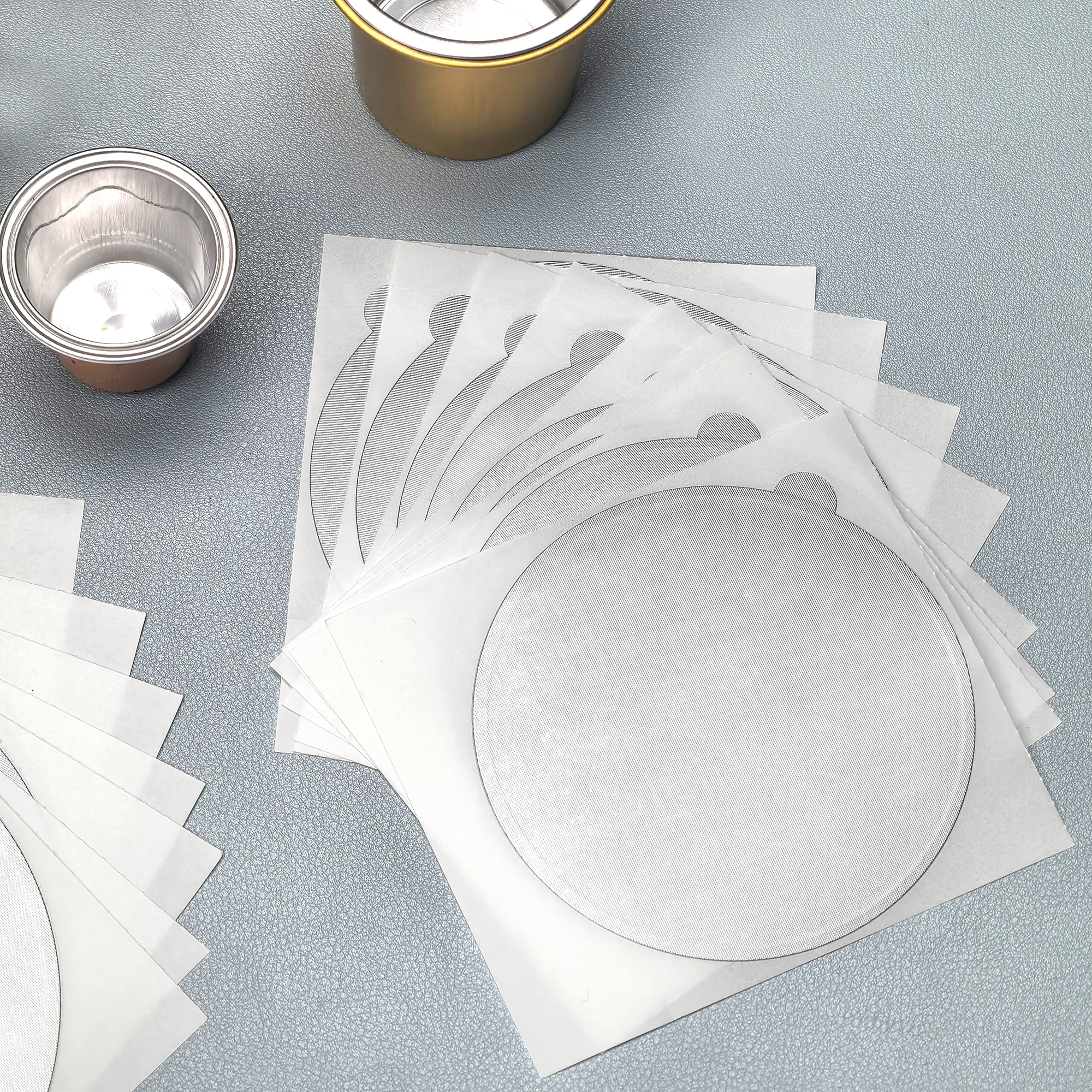 50PCS Self-adhesive Aluminum Foils Lids Seals Reuse Capsules Coffee Pods Tea Cans Yogurt Cans, Etc Cover Seals