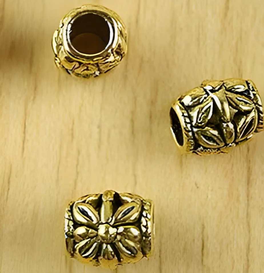 

15pcs 6x5.3x3.9mm Alloy matel antiqued goldflower spacer beads HW2331H