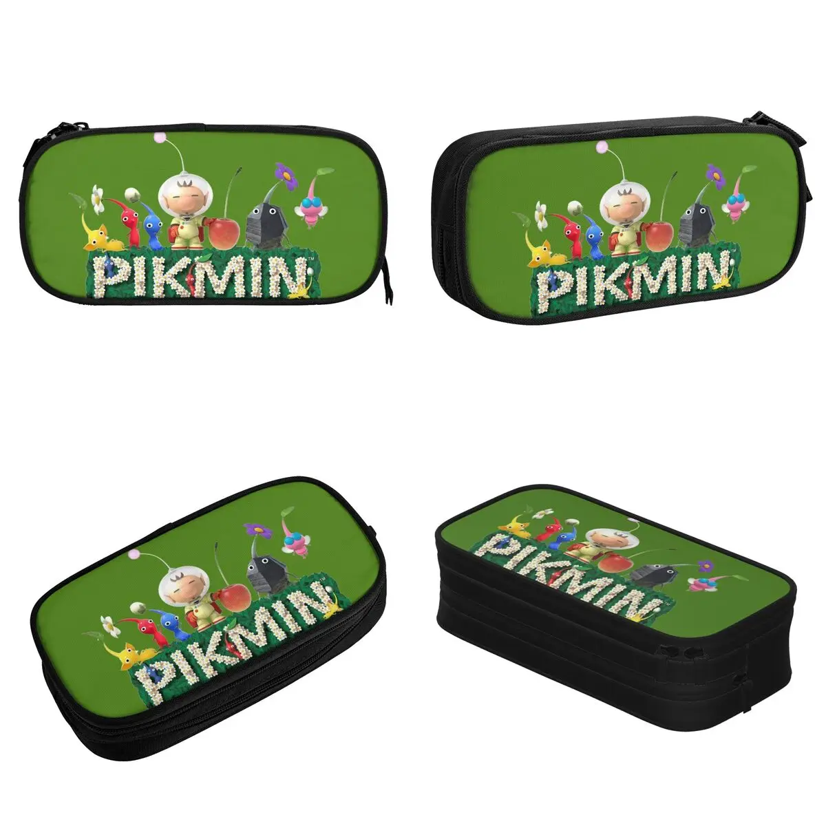 Cute Kawaii Pikmin Pencil Case Cartoon Pencil Pouch Pen Holder Kids Big Capacity Bag Students School Gifts Stationery