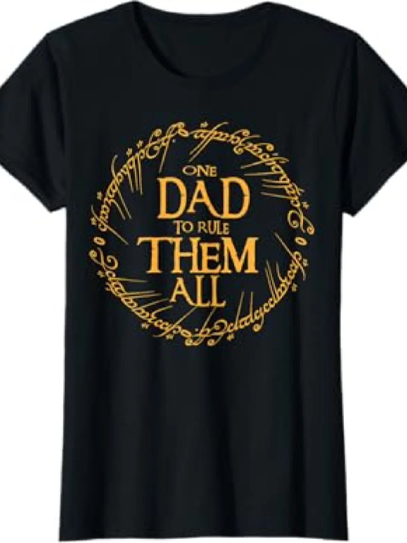

One Dad to Rule Them All Vintage Graphic T-Shirt 100% Cotton O-Neck Short Sleeve Summer Casual Mens T-shirt Streetwear