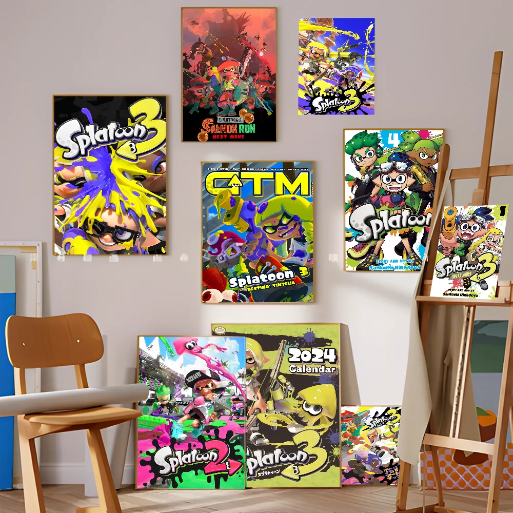 Game Splatoon 3 Classic Movie Posters HD Quality Poster Wall Art Painting Study Nordic Home Decor