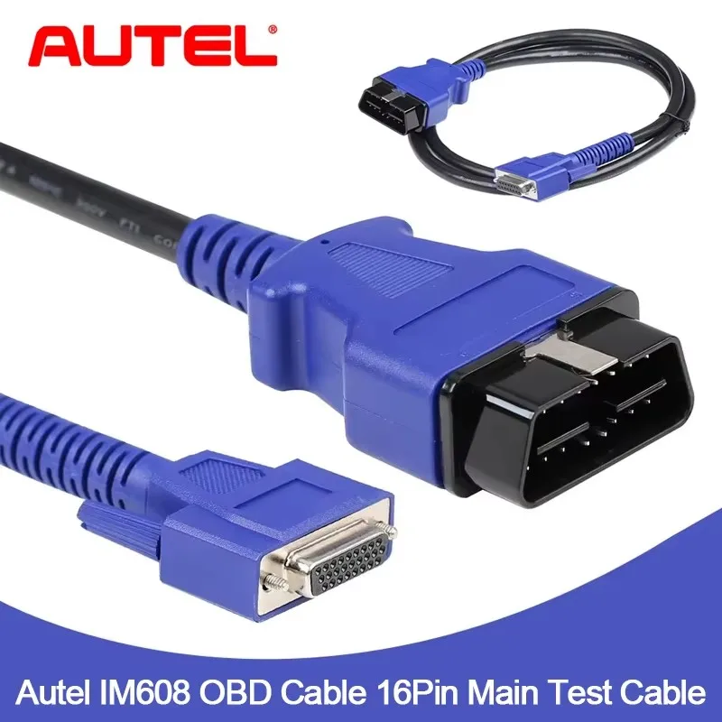 Main OBD Cable For Autel MaxiIM IM508 IM608 IM608Pro Diagnostic Scanner Test Line DB15 DB26 16 Pin Replacement Connection Cable
