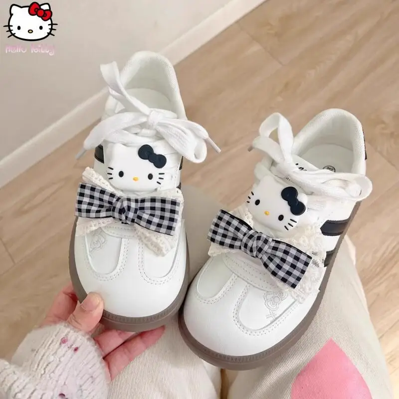 

Girls Hello Kitty Board Shoes Kawaii Teenager Forrest Goat Shoes Cartoon New Anime Spring Autumn Ins Shoes Soft Sole Daddy Shoes