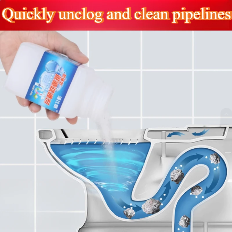 Agente de dragado de tuberías, drenaje de suelo de cocina y baño, limpiador de drenaje de 260g, desodorización, removedor de obstrucciones de inodoro, accesorios de baño