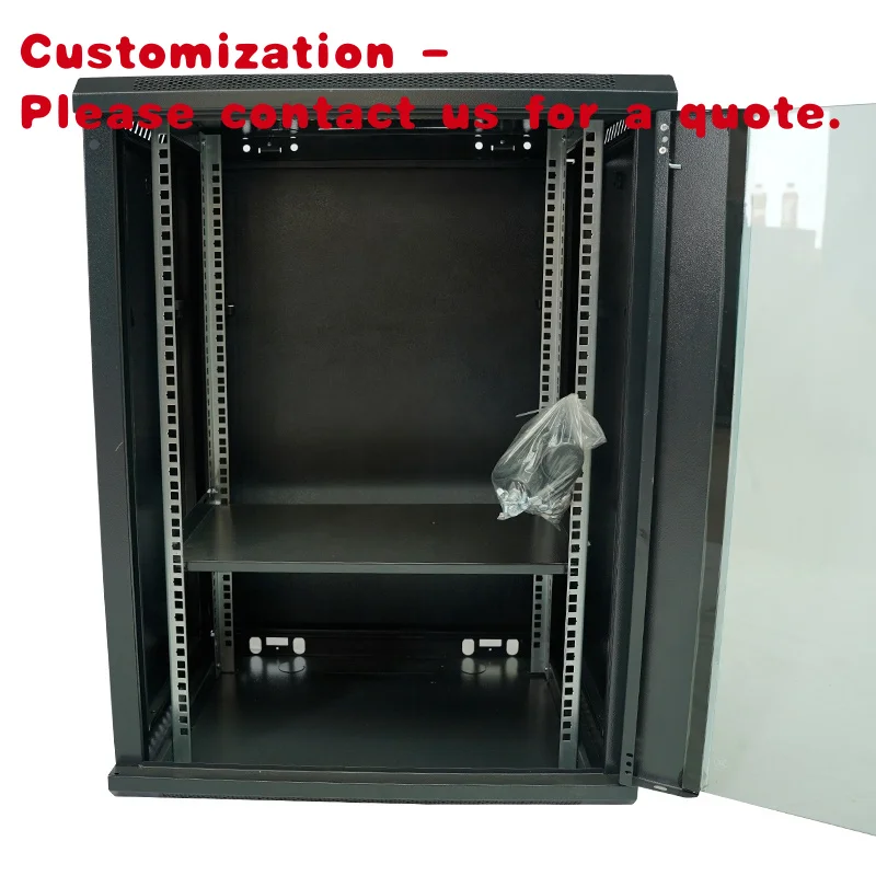 

custom.Factory Glass Door 15u Internet Metal Server Rack Box Internet Ddf Cabinet