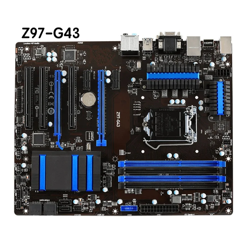 placa mae para msi z97 g43 lga 1150 ddr3 mainboard 100 testado ok totalmente trabalho 01