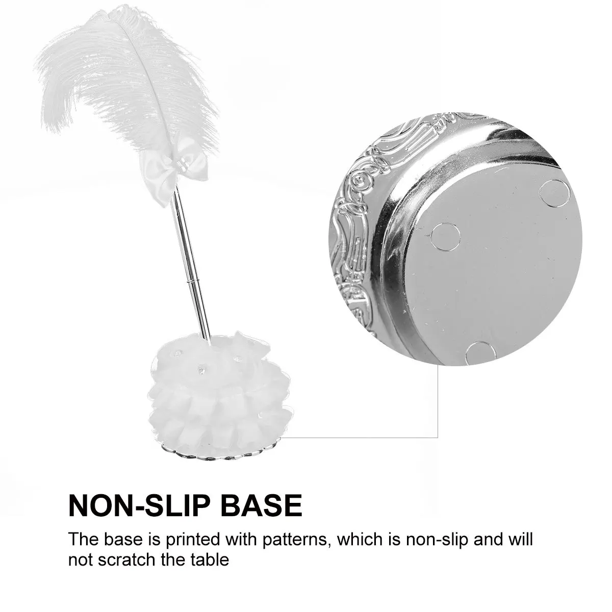 

Ручка для свадебных гостей, белая ручка премиум-класса, элегантная основа с вышивкой для свадебных помолвок