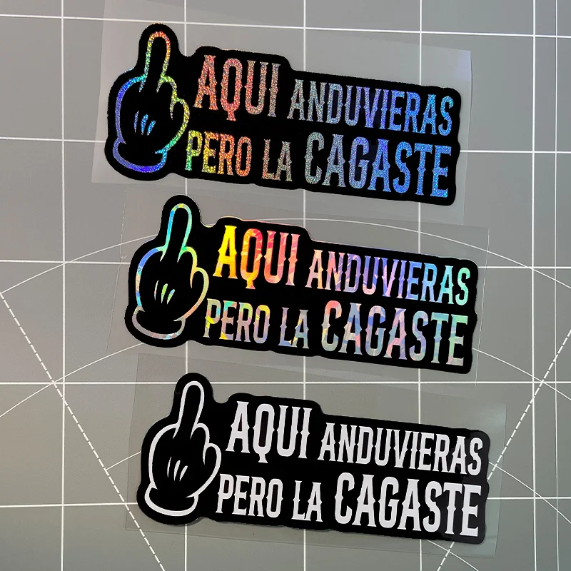 2Pcs/Set Spanish Quote Waterproof Vinyl Stickers for Motorcycle Fuel Tank Fairing Helmet Decoration