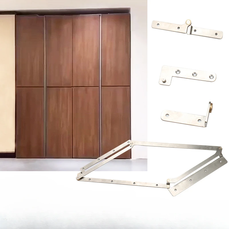 180 degree stainless steel folding door hardware fittings, full set of sliding doors, wooden doors, flat folding hinges