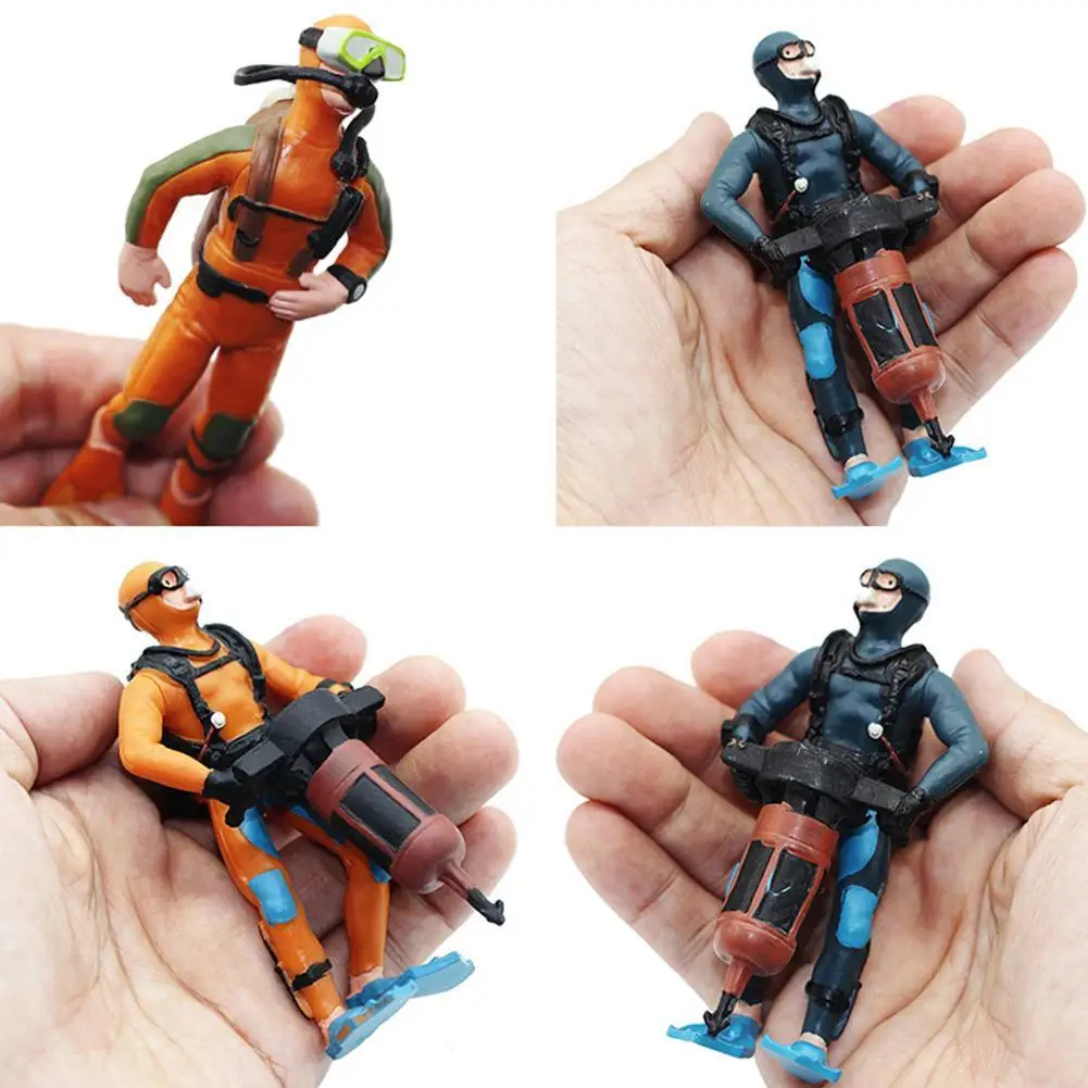 Plastic Seabed Exploration Diver Scene Decoration Miniature Toys Figures Toys Oceans Model Scene Action Diver W1e7