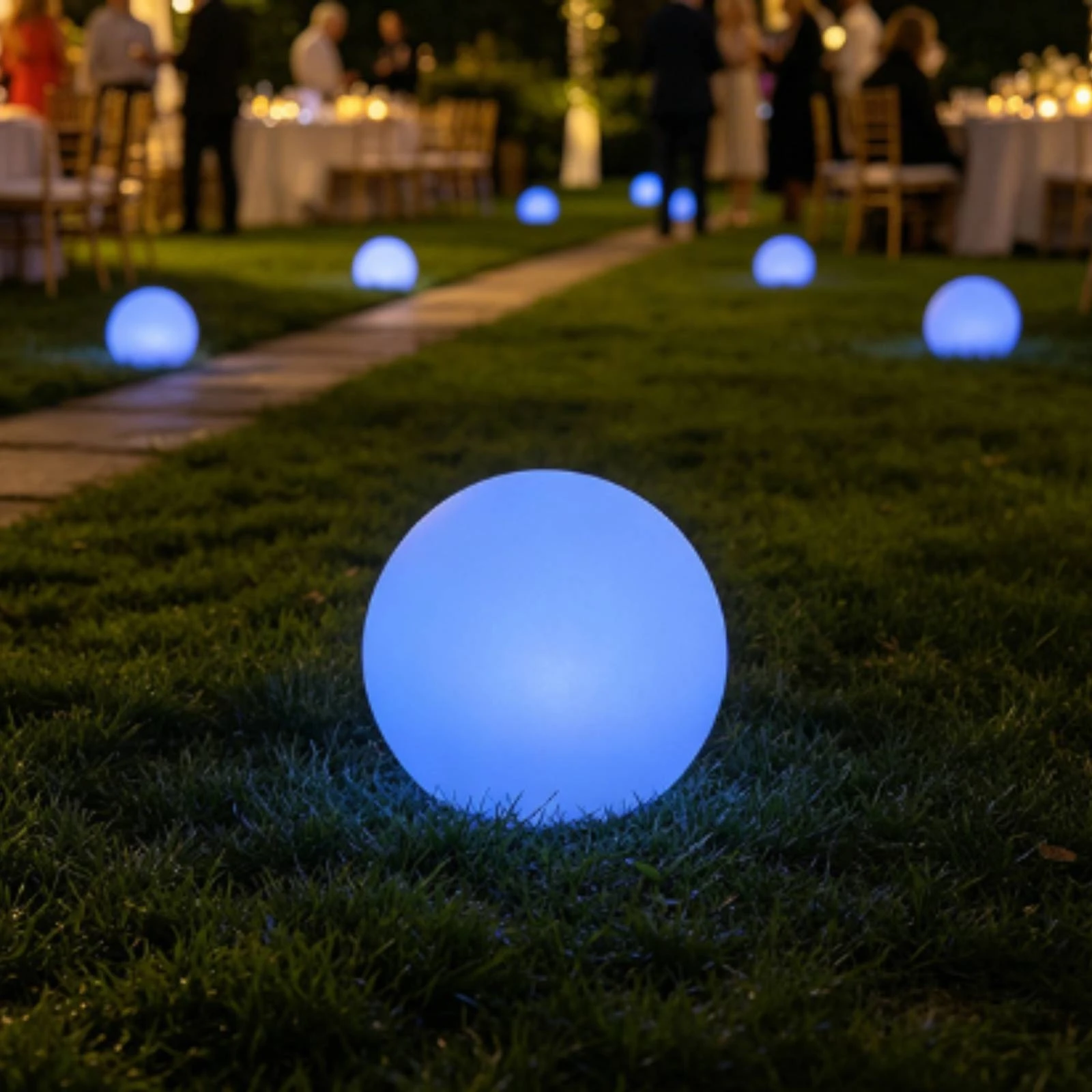 Globe Light with Ground Stake Waterproof Solar Globe Light Solar Garden Sphere Decorative for Lawn, Pathway