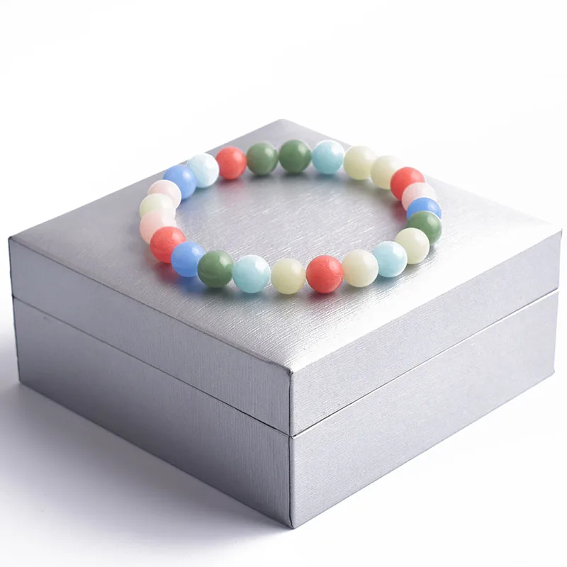 Luminous Fluorescent Stone Beads Bracelet Man Glow in the Dark Jewelry for Women Energy Healing Bracelet Bridesmaid Jewelry Gift