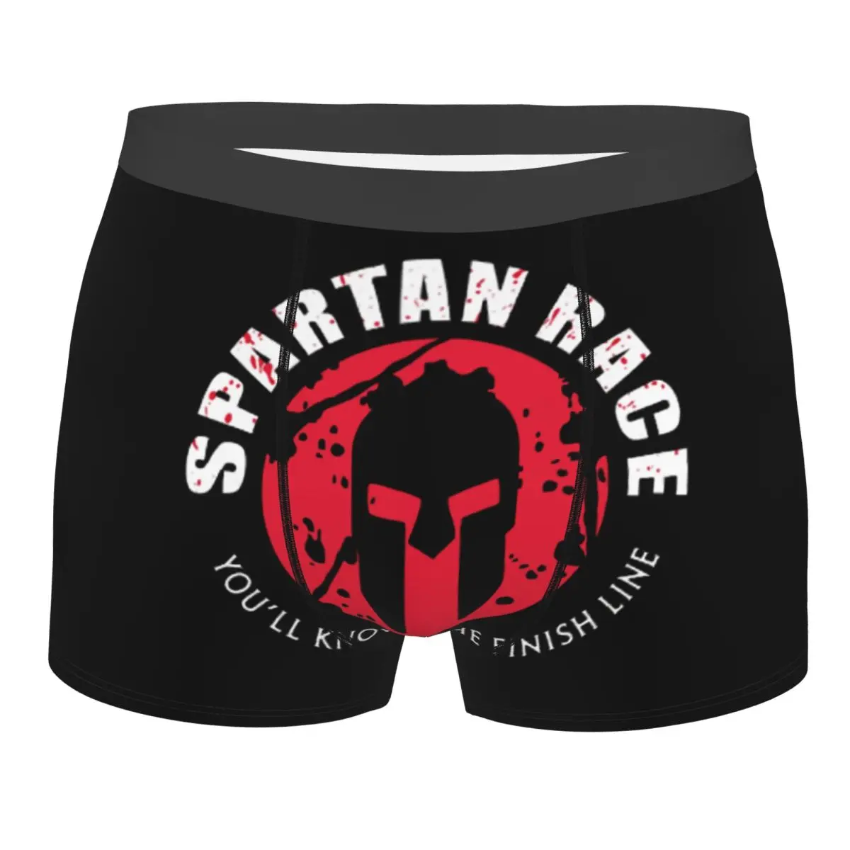 Custom Large Spartan Race Logo Boxer Shorts Men 3D Print Male Breathbale Underwear Panties Briefs