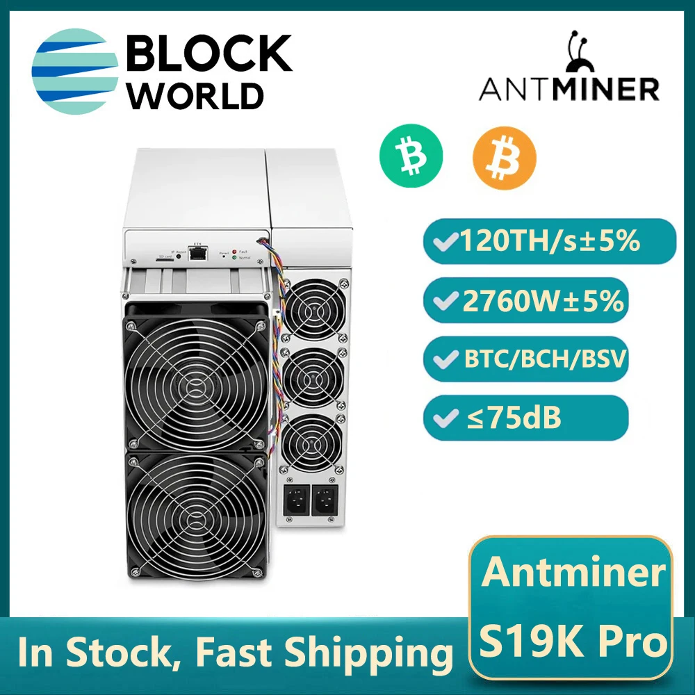 New BITAMAIN Antminer S19k Pro 120Th/s BTC Miner 2760W Asic Bitcoin Miner Bitmain S19K pro 120T Than S19 Pro S19 WhatsMiner M21S