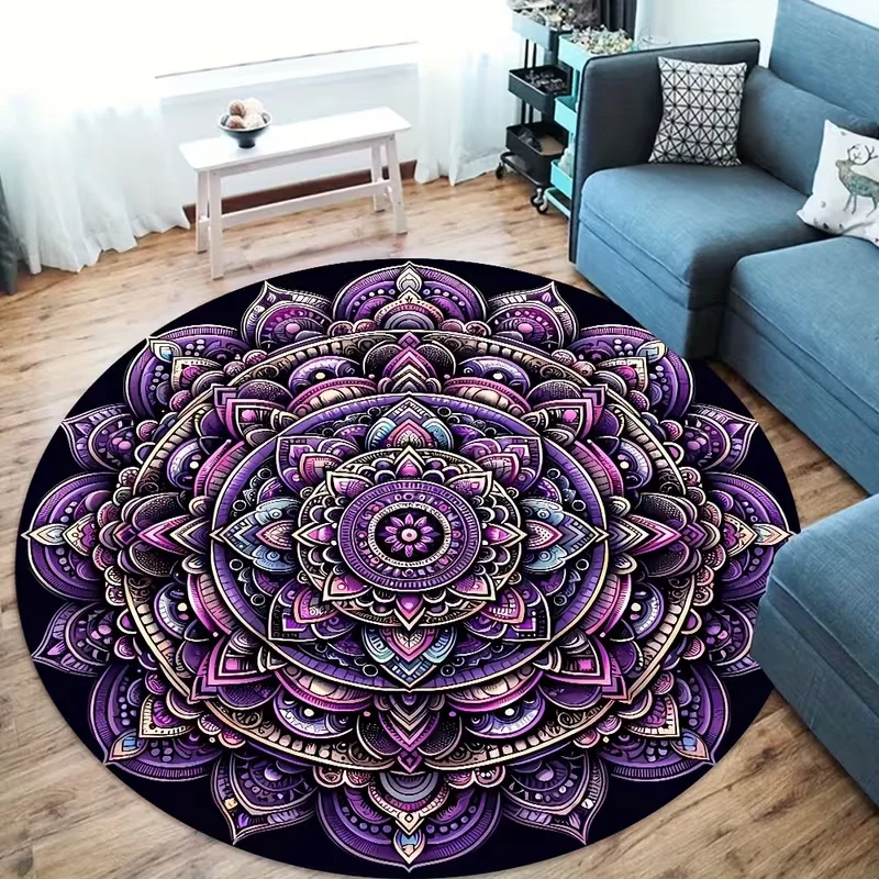 Karpet Bulat Boho Mandala Mewa - Wholesale Commercial Printing ulasan dan harga