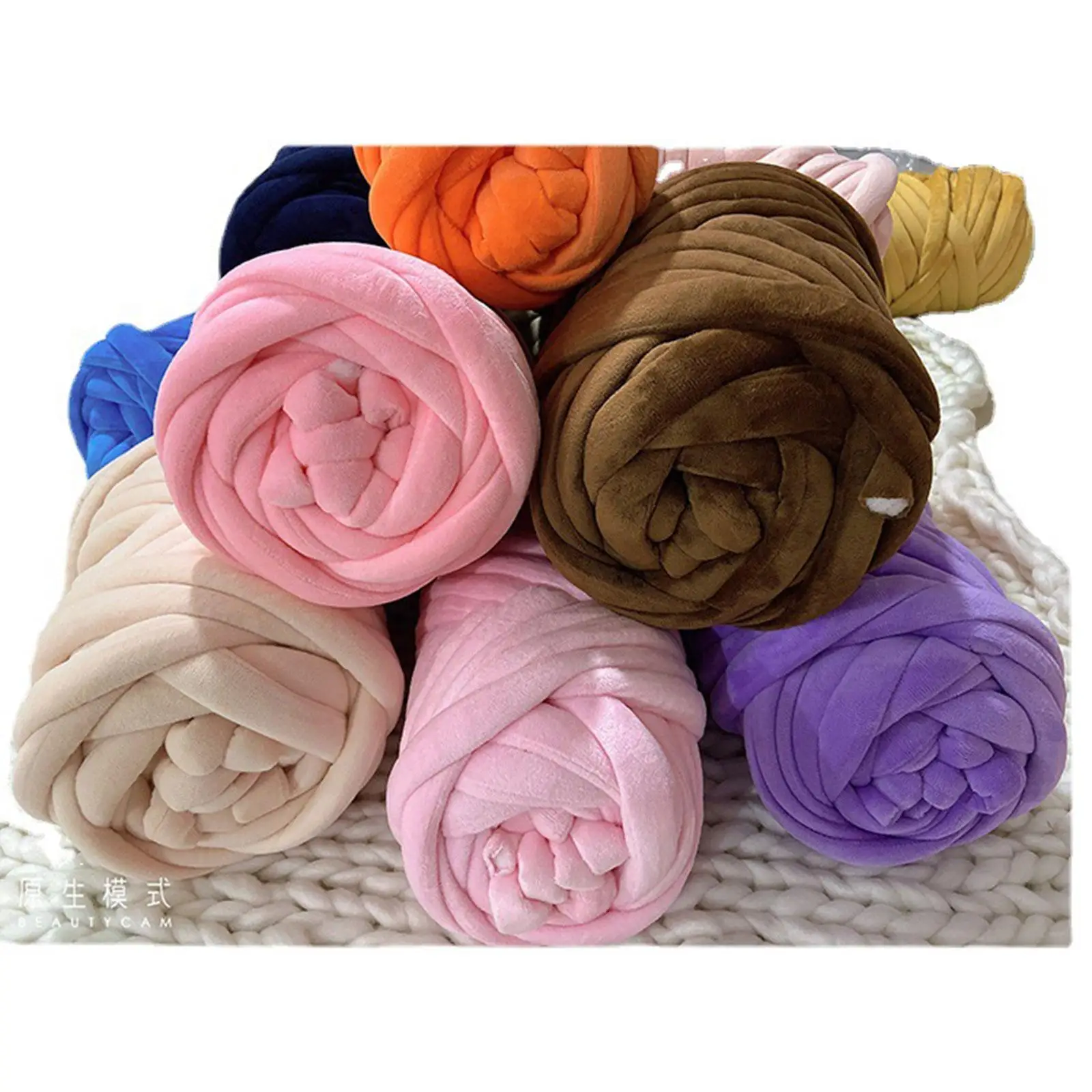 

Chunky Yarn Tube Giant Yarn Jumbo Tubular Yarn for Tapestry Sweaters Scarf