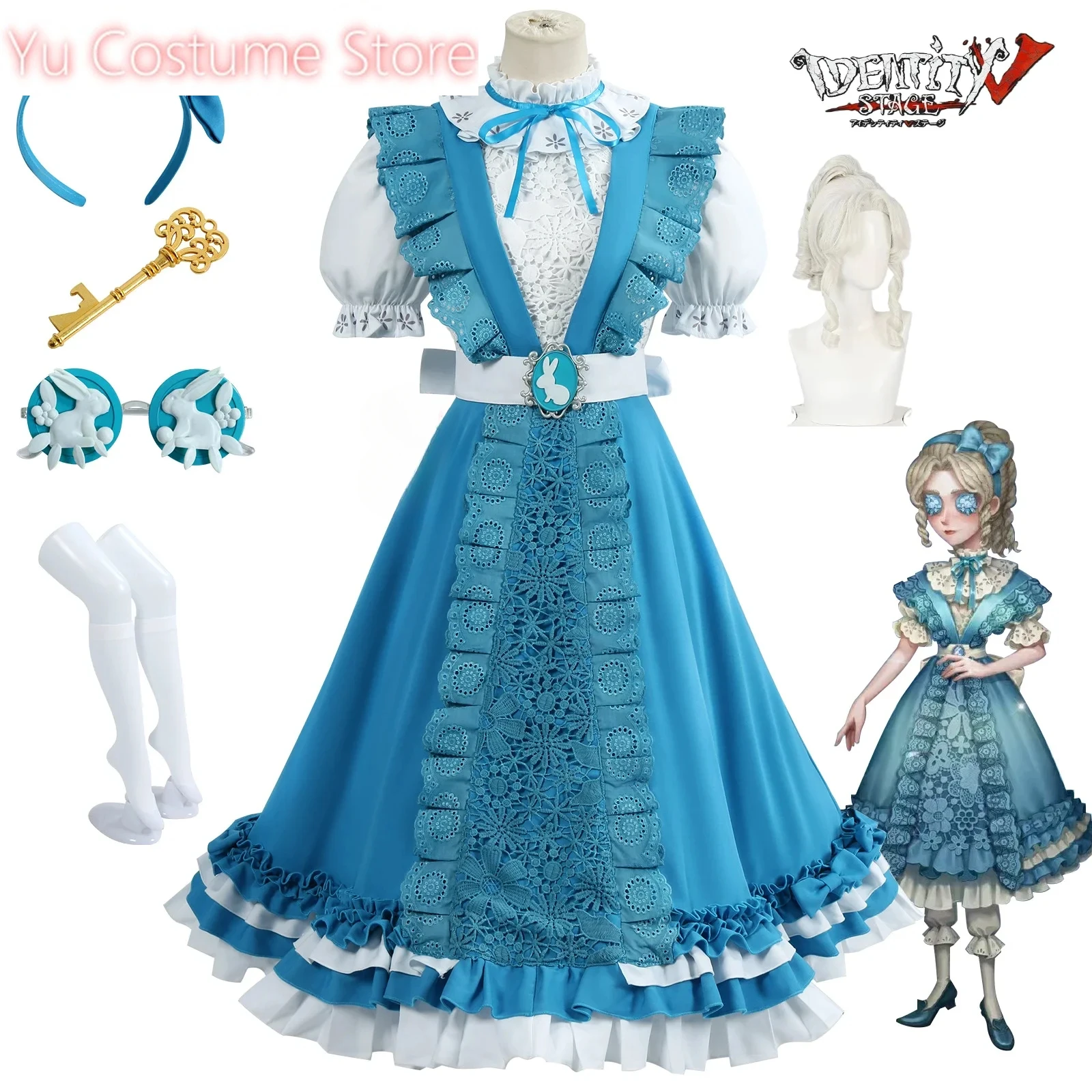 

Game Identity V Alice Dross Cosplay Costume for Women Dreaming Alice Dress Halloween Party Role Play Outfit ComicCon Clothes2025