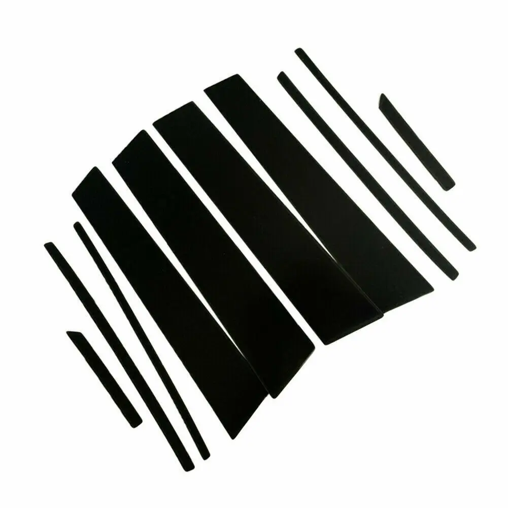 10Pcs/Set Door Window Trim Pillar Posts Glossy Black Molding Cover For TOYOTA RAV4 2019-2021 Car Exterior Parts