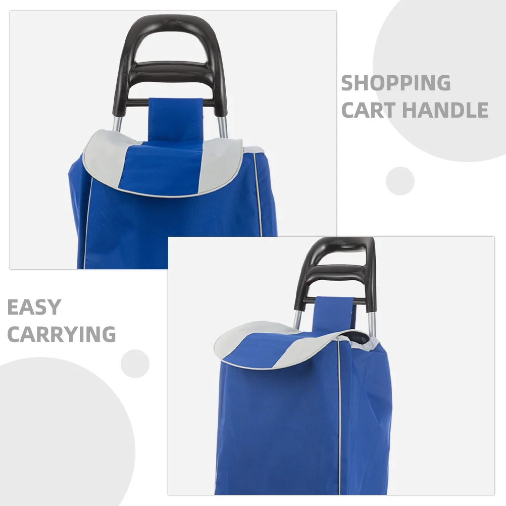 Manija de carrito de compras, piezas de repuesto, manillar de envoltura de carrito de transporte, plegable de plástico, 2 uds.