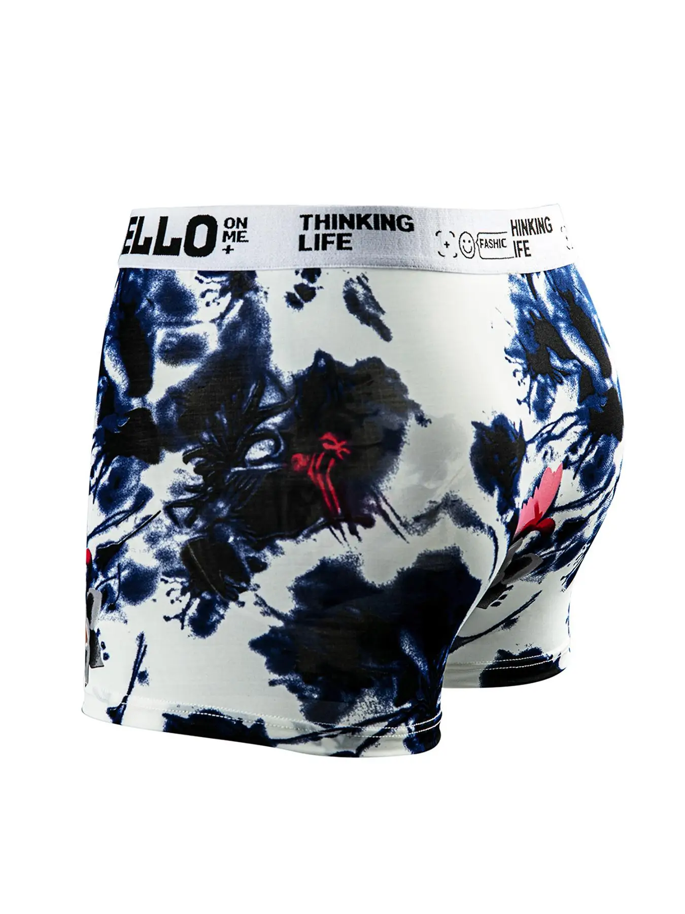 4 Pairs Men's Boxer Briefs All Over Print Quick Dry Stretch Underwear Comfortable Underpants