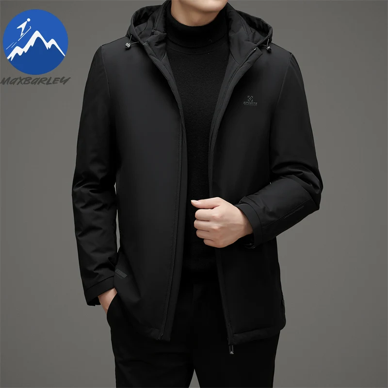 Maxbarley Winter Down Jacket Men High Quality Detachable White Duck Down Liner Coat Man Casual Business Cold-proof Puffer Parkas